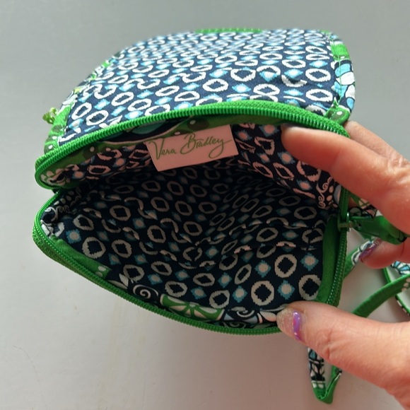 Vera Bradley Green and Blue Mini Cupcake Small Crossbody - Picture 3 of 5